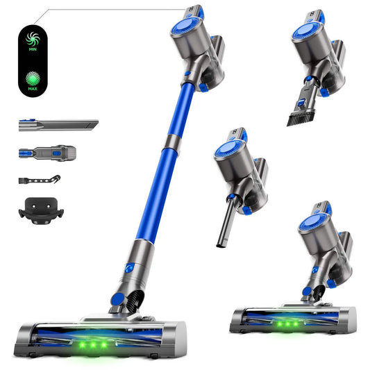 Cordless Vacuum Cleaner with LED Light & Removable Battery – Lightweight & Powerful