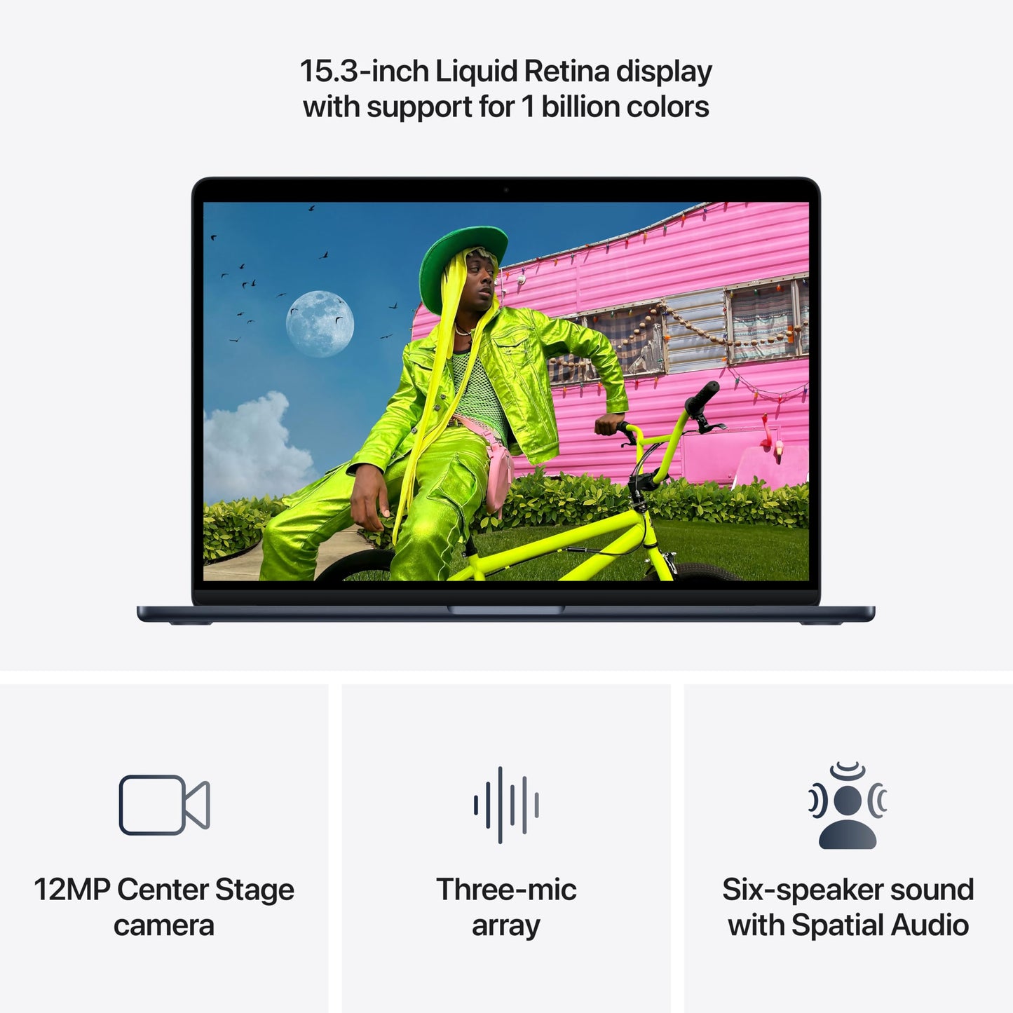 Apple MacBook Air 15" M5 – 16GB RAM, 512GB SSD, Wi-Fi 7, Midnight