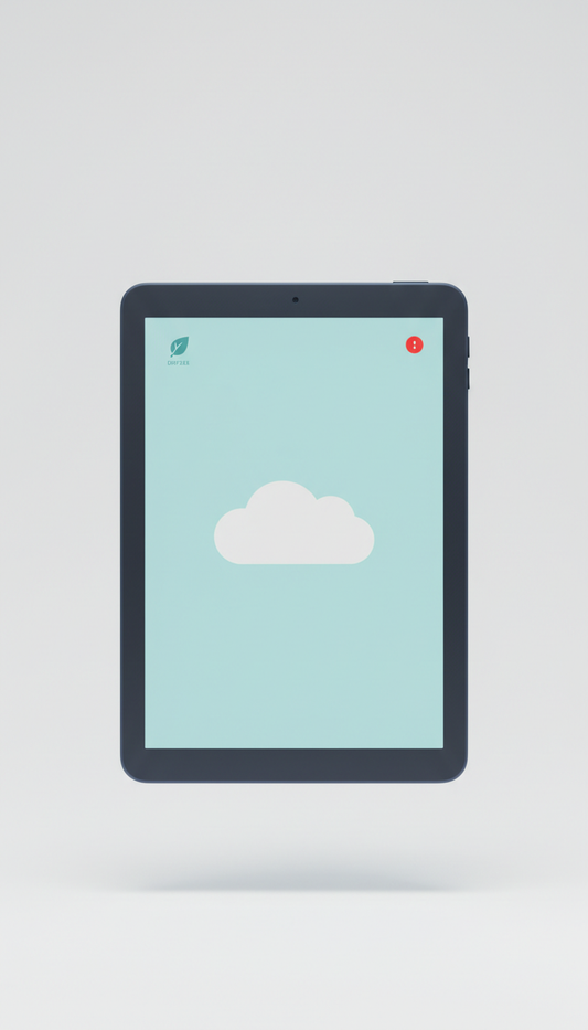 Digital Blue minimalist tablet